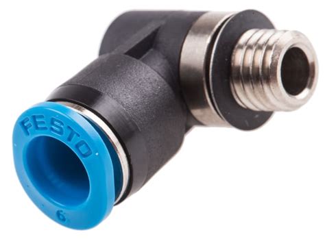 QSMLV-M7-6-I Festo | Festo QS Series Elbow Threaded Adaptor, M7 Male to ...