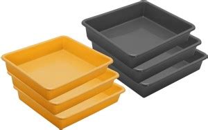 Morvi Plastic Prime Exel Small Tray for Storage&Oraganization, 6 Pc, 2 ...