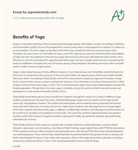 Importance Of Yoga Essay