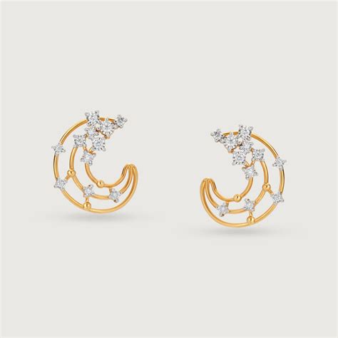 Aqua Aura 14 Kt Gold & Diamond Hoop Earrings