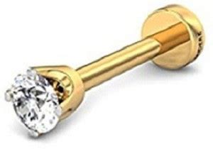 CEYLONMINE Diamond Gold-plated Plated Stone Nose Ring Price in India ...