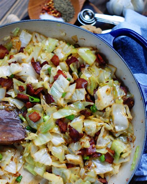 Skillet Fried Cabbage & Bacon - Southern Discourse