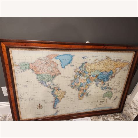 Frontgate Stylish Map of the World - AptDeco