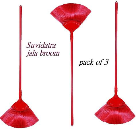 Suvidatra Vastu Pack of 3 |Jala FLAT Stick Broom Brush for Home ...
