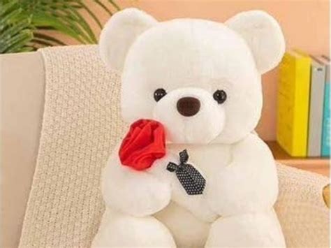 Buy AVSHUB Teddy Bear Plush Stuffed Animal, Cute Teddy Bear with Rose ...