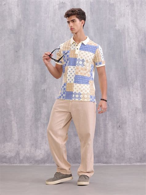 Classic AOP Polo T-Shirt | Yellow – Wrogn