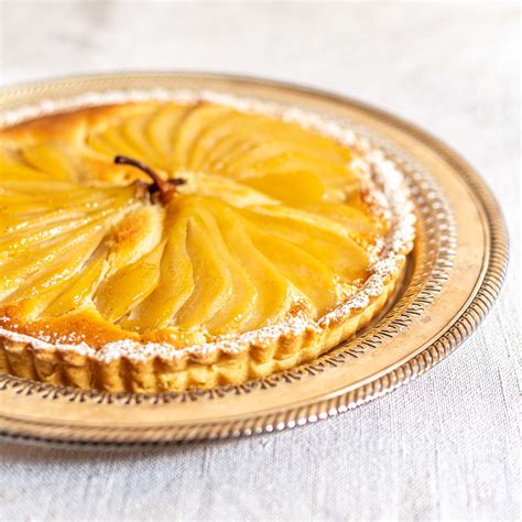 French Pear Tart with Almond Cream (Tarte Bourdaloue) - Mediterranean Taste