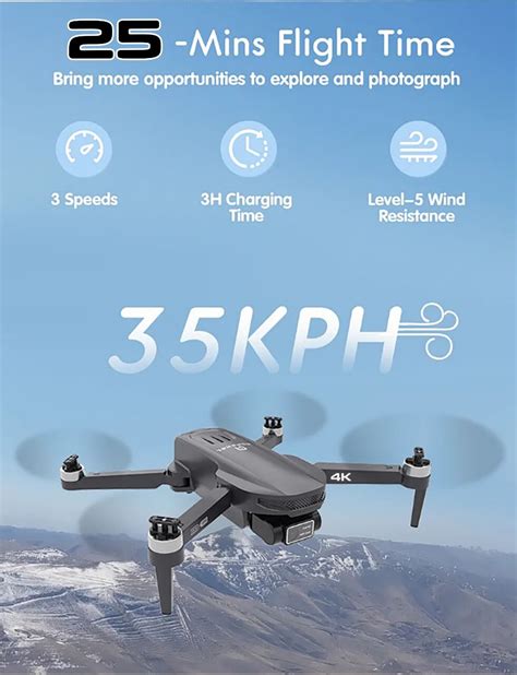 Skyline Mini GPS Drone with 4K Camera RC Quadcopter 90° Adjustable Lens ...