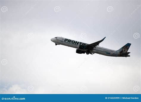 Frontier Airlines at Los Angeles International Airport Editorial Stock ...