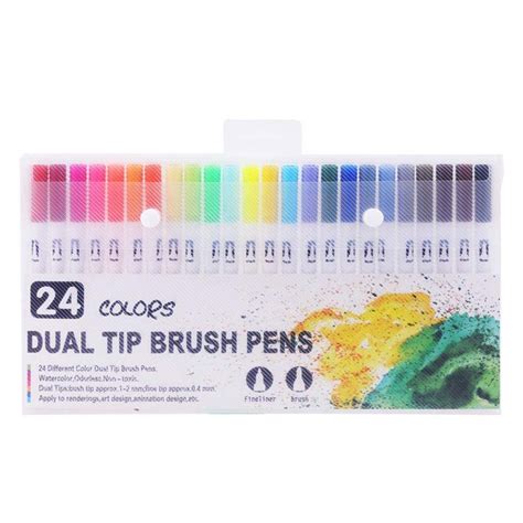 EXTRAPOSH Art Markers Dual Tips Coloring Brush Fineliner Color Water ...