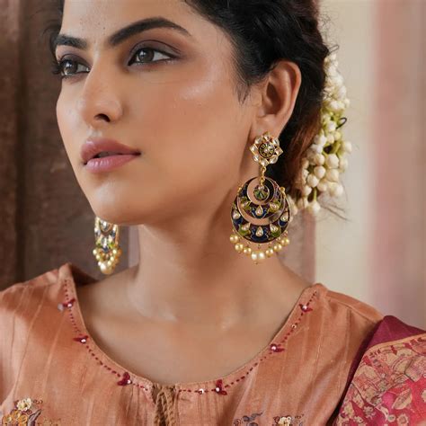 Kundan Meenakari Earrings: Symphony of Traditional Artistry – Jaipri