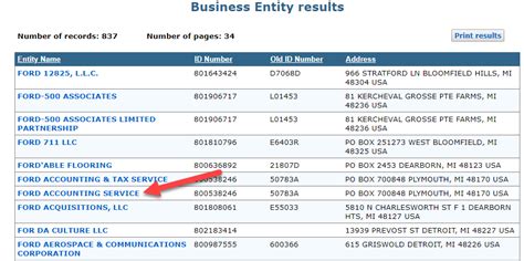 Michigan Business Entity And Corporation Search - MI Secretary Of State ...