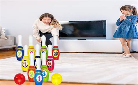 FunBlast Kids Bowling Play Set Toys - Cartoon Design Plastic Bowling ...