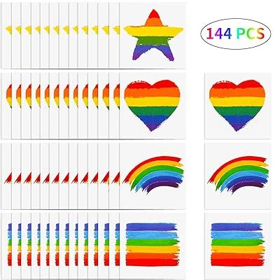 144 Sheets Rainbow Temporary Tattoos Rainbow India | Ubuy