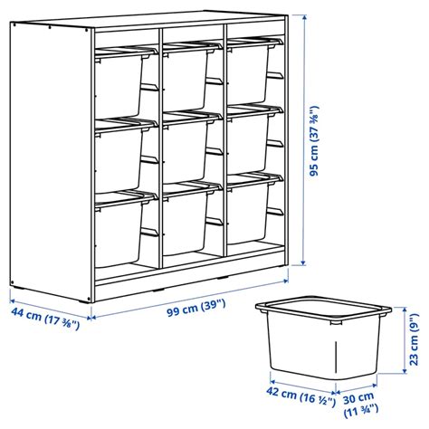 TROFAST storage combination with boxes, room divider/white white ...