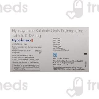 Hyocimax S Tablet: Uses, Side Effects, Price & Substitutes