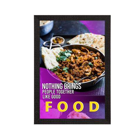 "Nothing Brings People Together Like Good Food" Quote Satin Matt ...