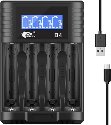 Amazon.com: IMREN Battery Charger AA AAA, 1.5V AA AAA Lithium Battery ...