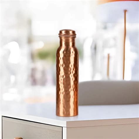 Hammered Style Copper Water Bottle for Kitchen Decor | ThreadVibe Living