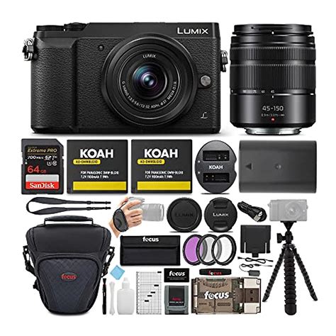Panasonic LUMIX GX85 Mirrorless Camera Bundle with 12-32mm & 45-150mm ...