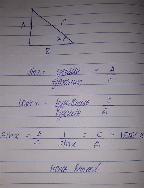 sinx =1/cosecx proof - Brainly.in
