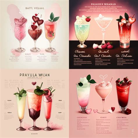 Prompt Valentine's Day cocktail menu 3 drinks | Download Script for AI ...