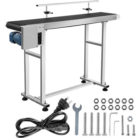 Buy VEVOR PVC Belt Conveyor 59Inch Length, Electric PVC Conveyor 7.8 ...