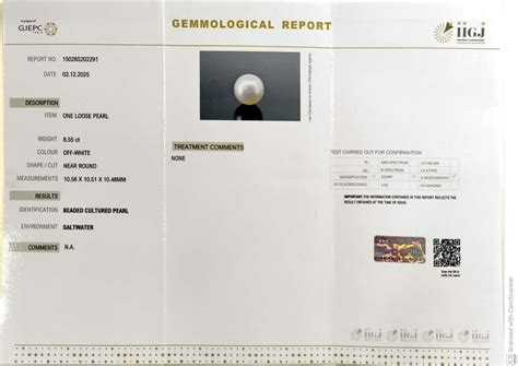 8.55/CT Natural South Sea Pearl With Lab Certificate (1550) | Gem ...