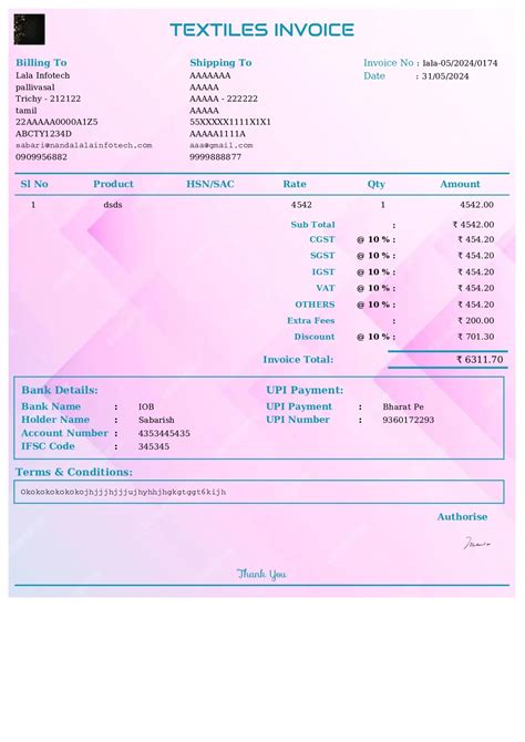 InvoiceFree — Textiles Invoice Generator,Creator,Maker