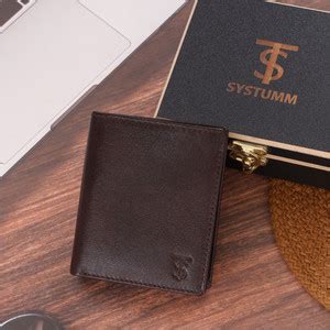 systumm Men Casual Brown Genuine Leather Wallet Brown - Price in India ...