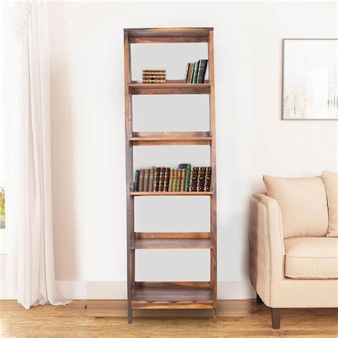 Buy Ladder Bookshelf Display Unit In Sheesham Wood - GetMyCouch