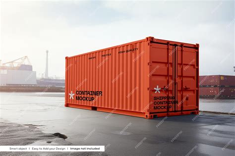 Free shipping container mockup | Premium AI-generated PSD