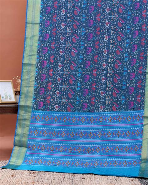 Elegant Semi Silk Patola Saree with Intricate Motifs and Traditional