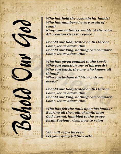 Behold Our God Lyrics