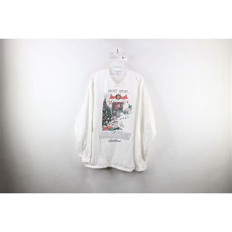 Vintage Vtg 90s Mens XL The Grinch Crazy Horse Cleveland Christmas Long ...