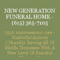 NEW GENERATION FUNERAL HOME | Facility | Scales & Sons Funeral Home