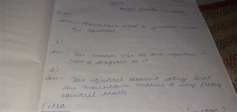 poem the mountain and the squirrel exercise answer - Brainly.in