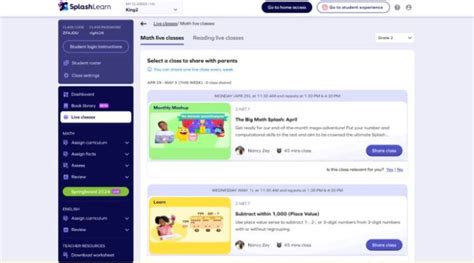 Splashlearn Student Class Code 的图像结果