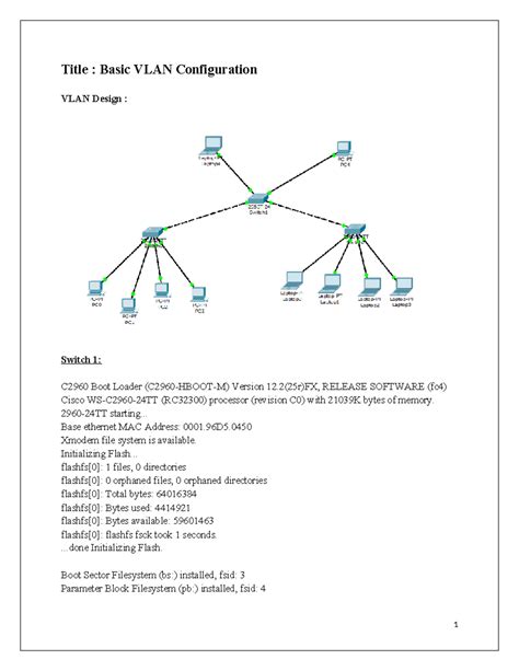 Basic VLAN Configuration for Assignment No. 05 (C2960) - Studocu