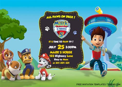 Editable Invitation Paw Patrol at Jennifer Hooper blog