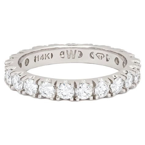 Customizable Moissanite 14k gold eternity ring For Sale at 1stDibs