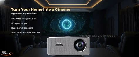 Tonzo Max Vision 27 | Full HD 1080p Smart Projector with Android 11, 22 ...