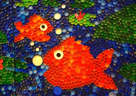 Sharpies, paint, and paper! Oh my!: About 13,000 bottle caps, 34.5 ...