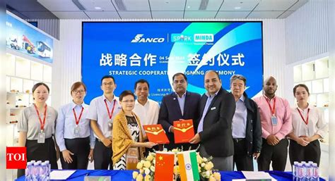 Minda Corporation signs accord with Sanco - Times of India