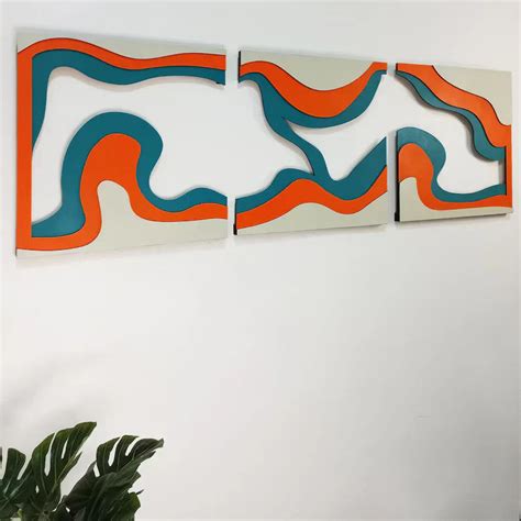 Contemporary Geometric 3-Piece Modern Wood Wall Decor – 7 Decore