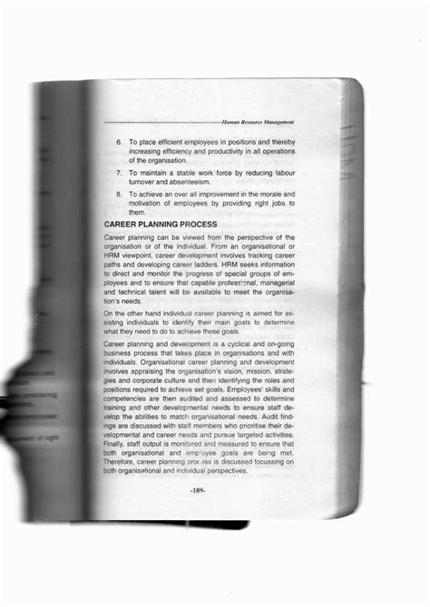 Career Planning Process List - Human Resources Management - Studocu