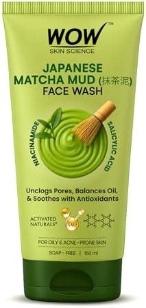 WOW Skin Science Japanese Matcha Mud Face Wash with Niacinamide ...