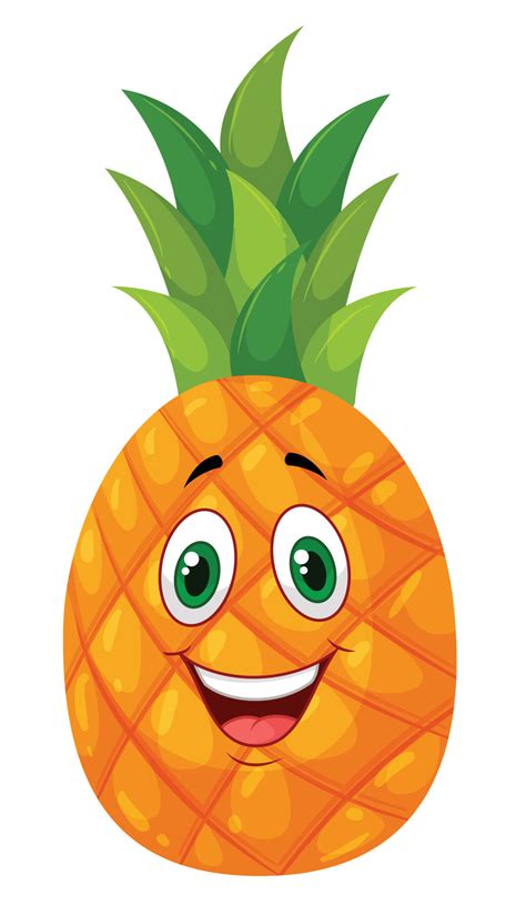 happy pineapple cartoon character 20310168 Vector Art at Vecteezy