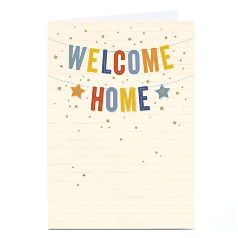 Buy Personalised Welcome Home Card - Starry Bunting for GBP 1.99 | Card ...