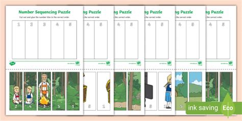 Hansel and Gretel Number Sequencing Puzzle